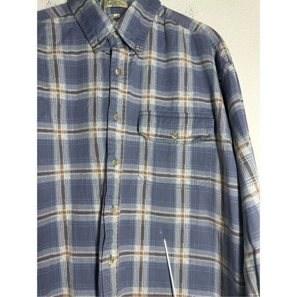 Vintage Campus Button Up Plaid Flannel Shirt Men's XL Long Sleeve See Notes - Picture 2 of 12